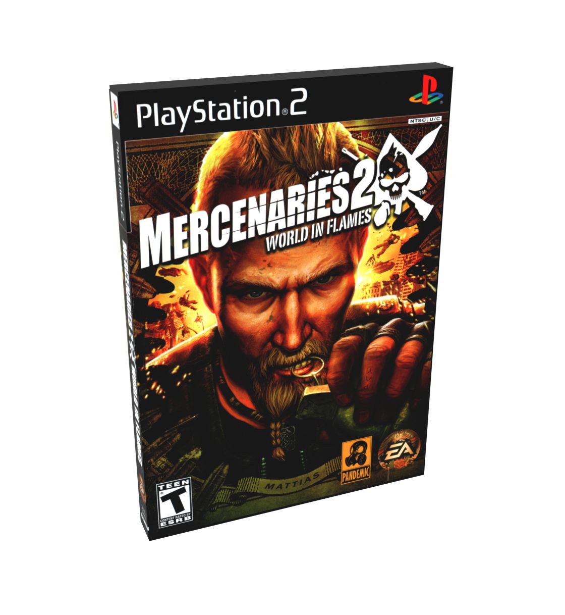 Mercenaries 2 World In Flames | NTSC | Playstation 2 | PS2 | En | Reproduction Case and Booklet - NO GAME