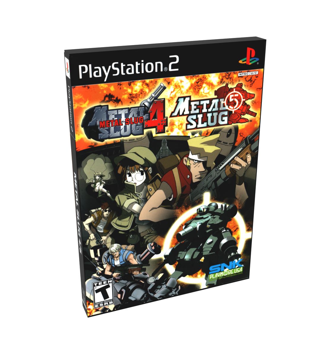 Metal Slug 4 &amp; 5 | NTSC | Playstation 2 | PS2 | En | Reproduction Case and Booklet - NO GAME
