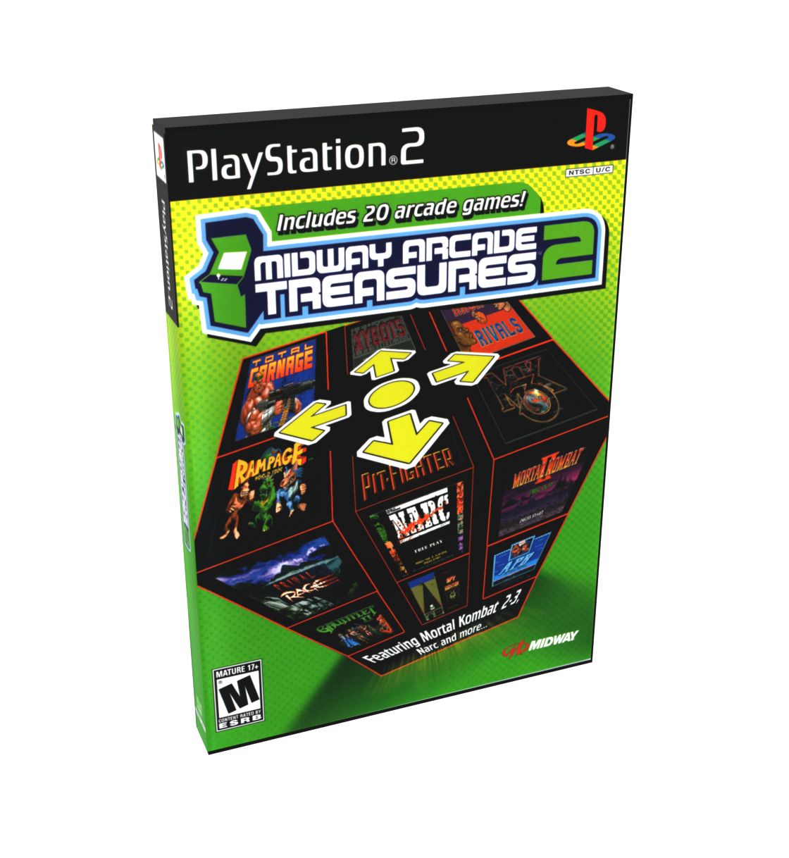 Midway Arcade Treasures 2 | NTSC | Playstation 2 | PS2 | En | Reproduction Case and Booklet - NO GAME