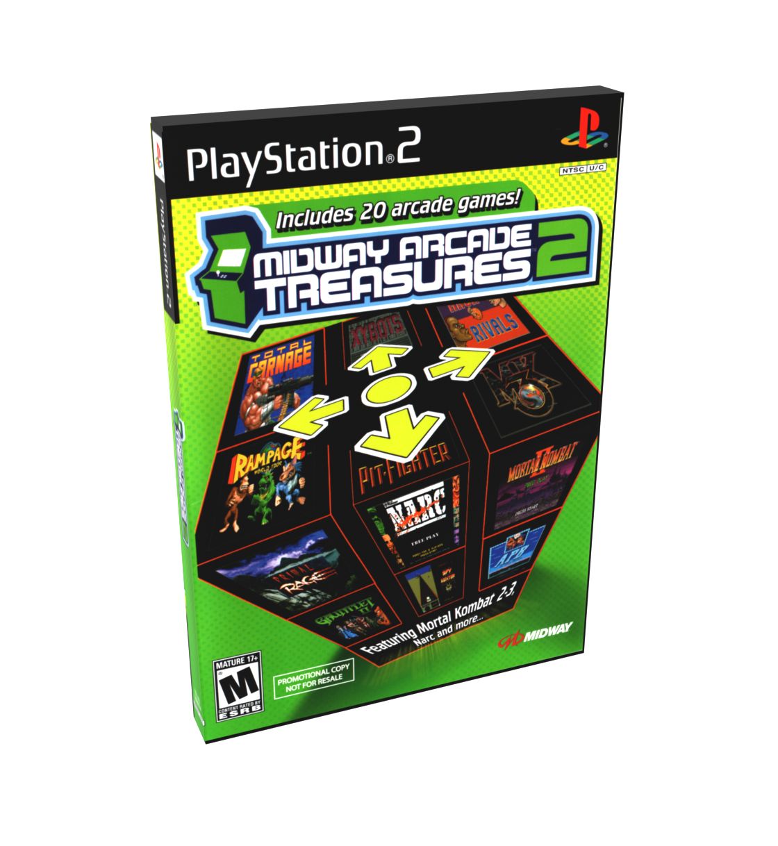 Midway Arcade Treasures 2 (NFR) | NTSC | Playstation 2 | PS2 | En | Reproduction Case and Booklet - NO GAME