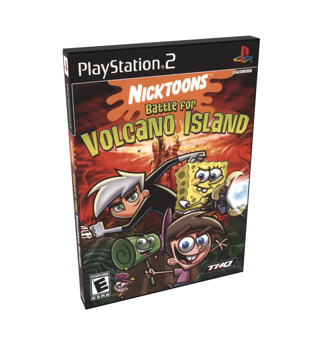 Nicktoons Battle for Volcano Island | NTSC | Playstation 2 | PS2 | En | Reproduction Case and Booklet - NO GAME
