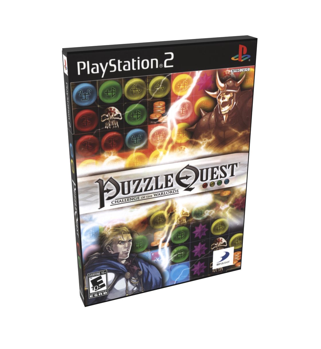 Puzzle Quest Challenge of the Warlords | NTSC | Playstation 2 | PS2 | En | Reproduction Case and Booklet - NO GAME