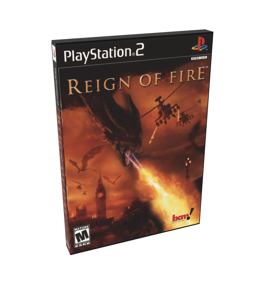 Reign of Fire | NTSC | Playstation 2 | PS2 | En | Reproduction Case and Booklet - NO GAME