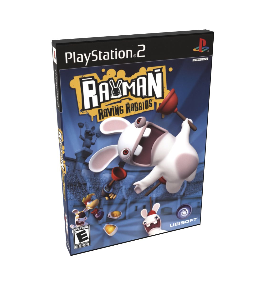 Rayman Raving Rabbids | NTSC | Playstation 2 | PS2 | En | Reproduction Case and Booklet - NO GAME