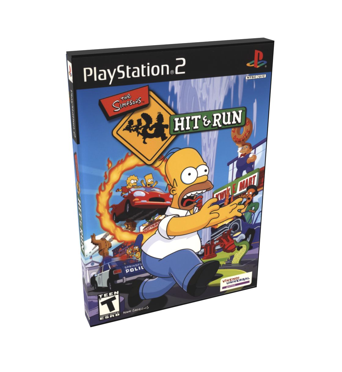 Simpsons, The Hit &amp; Run | NTSC | Playstation 2 | PS2 | En | Reproduction Case and Booklet - NO GAME