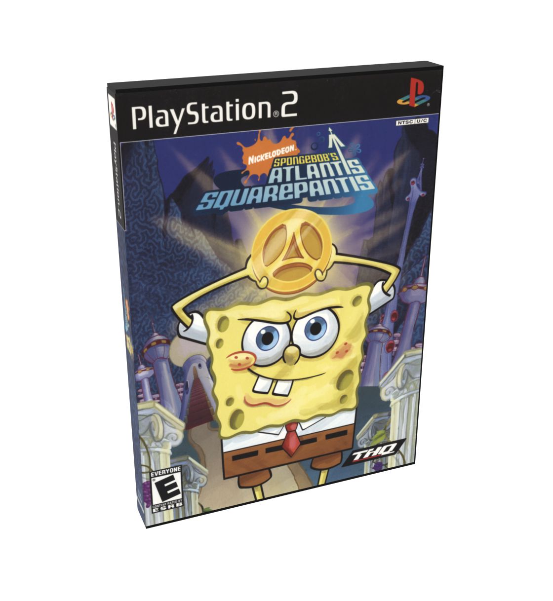SpongeBob&#39;s Atlantis SquarePantis | NTSC | Playstation 2 | PS2 | En | Reproduction Case and Booklet - NO GAME