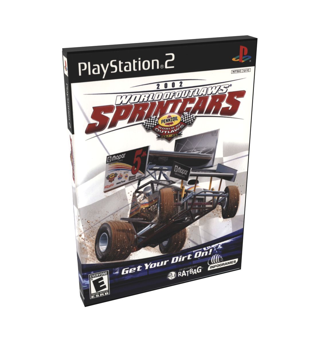 World of Outlaws Sprint Cars 2002 | NTSC | Playstation 2 | PS2 | En | Reproduction Case and Booklet - NO GAME