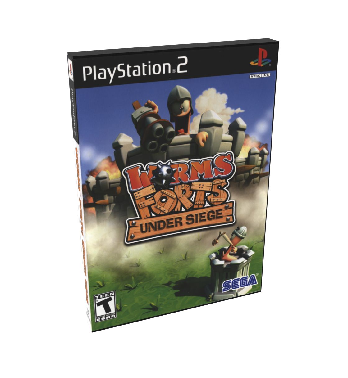 Worms Forts Under Siege! | NTSC | Playstation 2 | PS2 | En | Reproduction Case and Booklet - NO GAME