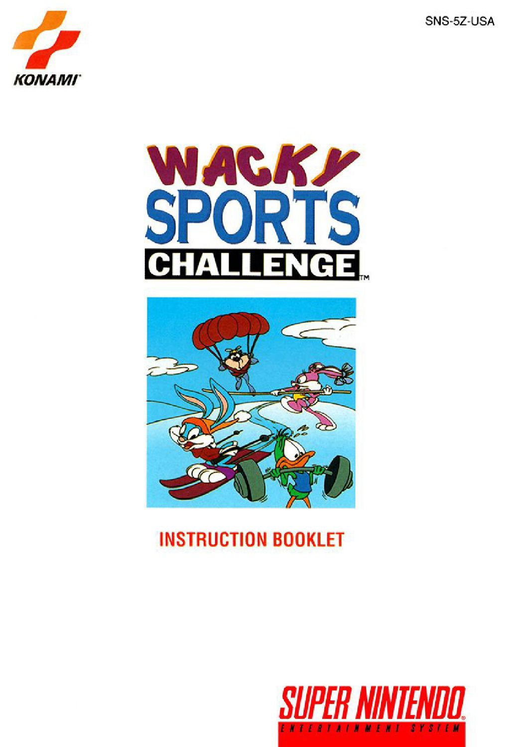 Tiny Toon Adventures - Wacky Sports Challenge Reproduction Manual