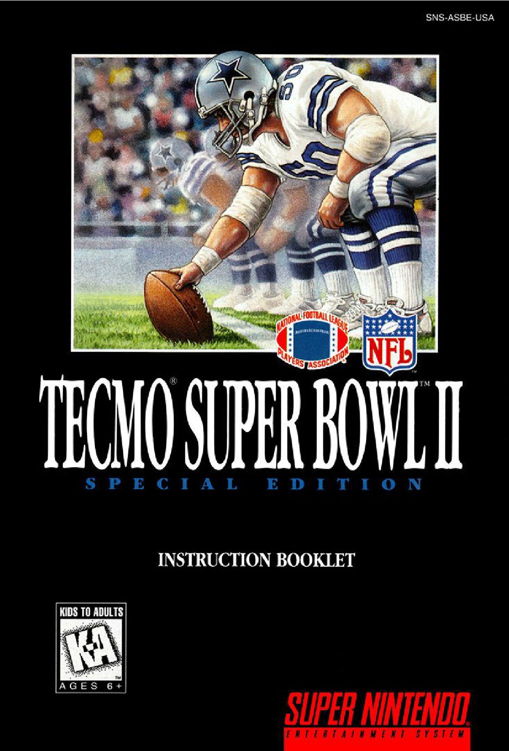Tecmo Super Bowl II - Special Edition Reproduction Manual