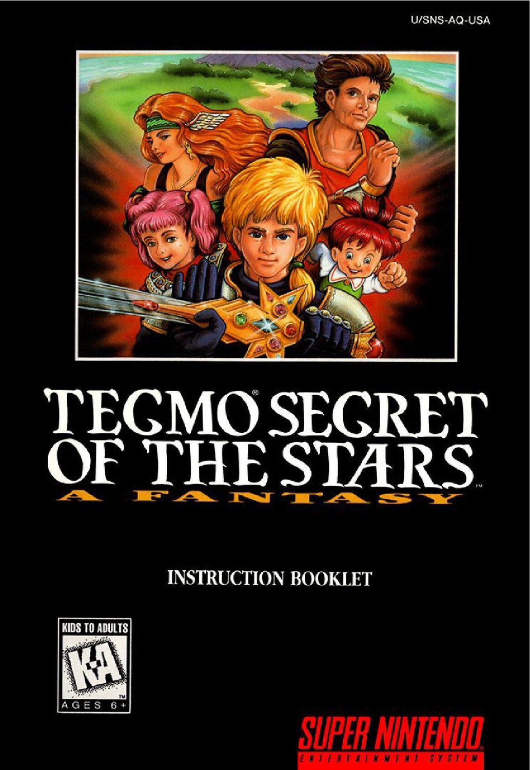 Tecmo Secret of the Stars Reproduction Manual