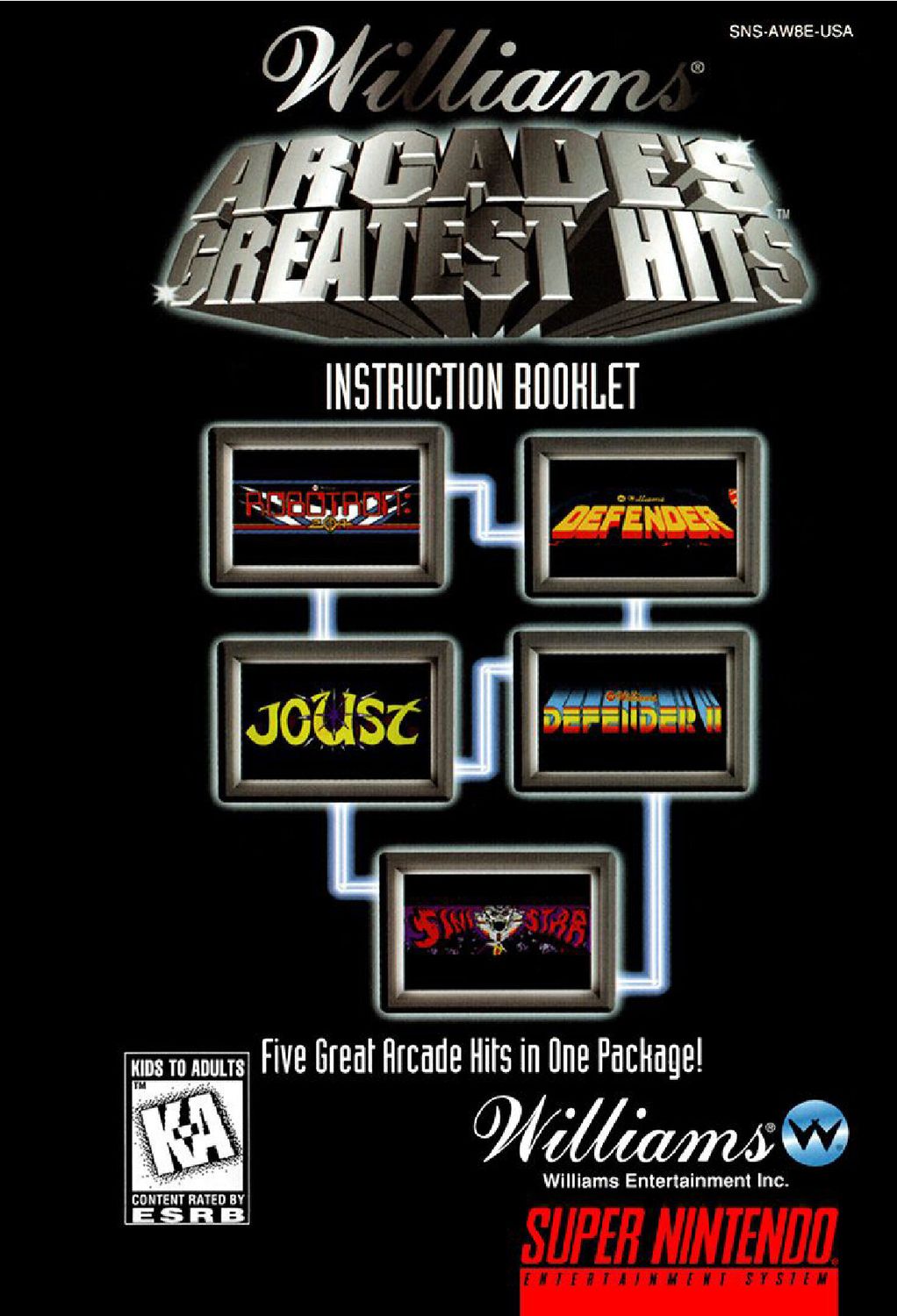 Williams Arcade's Greatest Hits Reproduction Manual