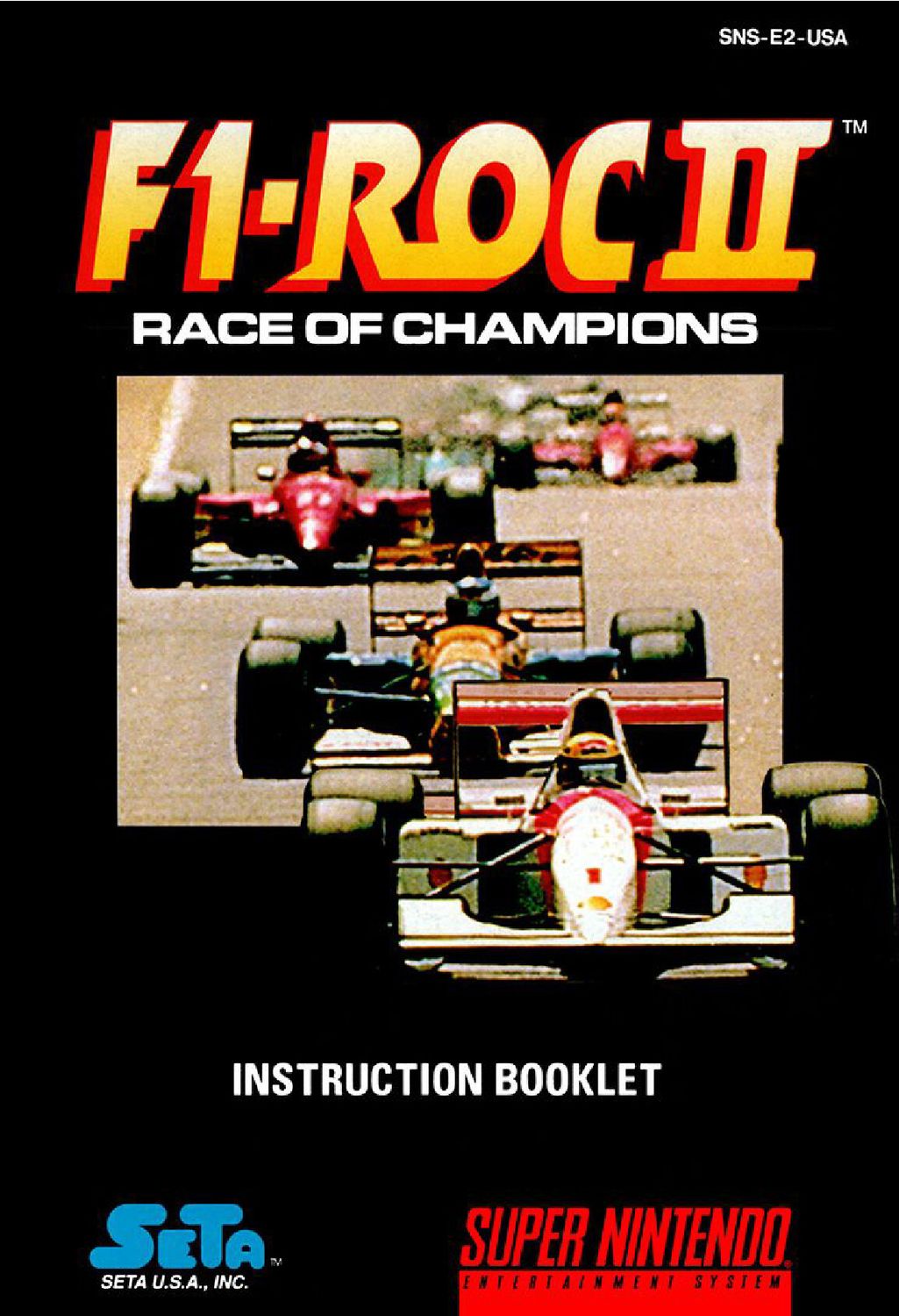 F1-ROC II - Race of Champions Reproduction Manual