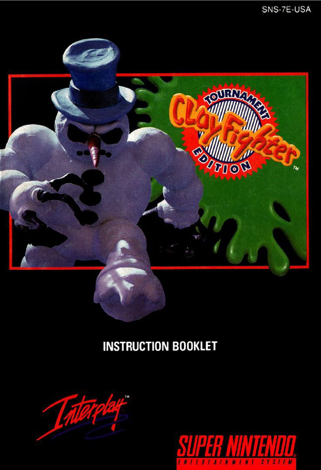 Clay Fighter - Tournament Edition Reproduction Manual