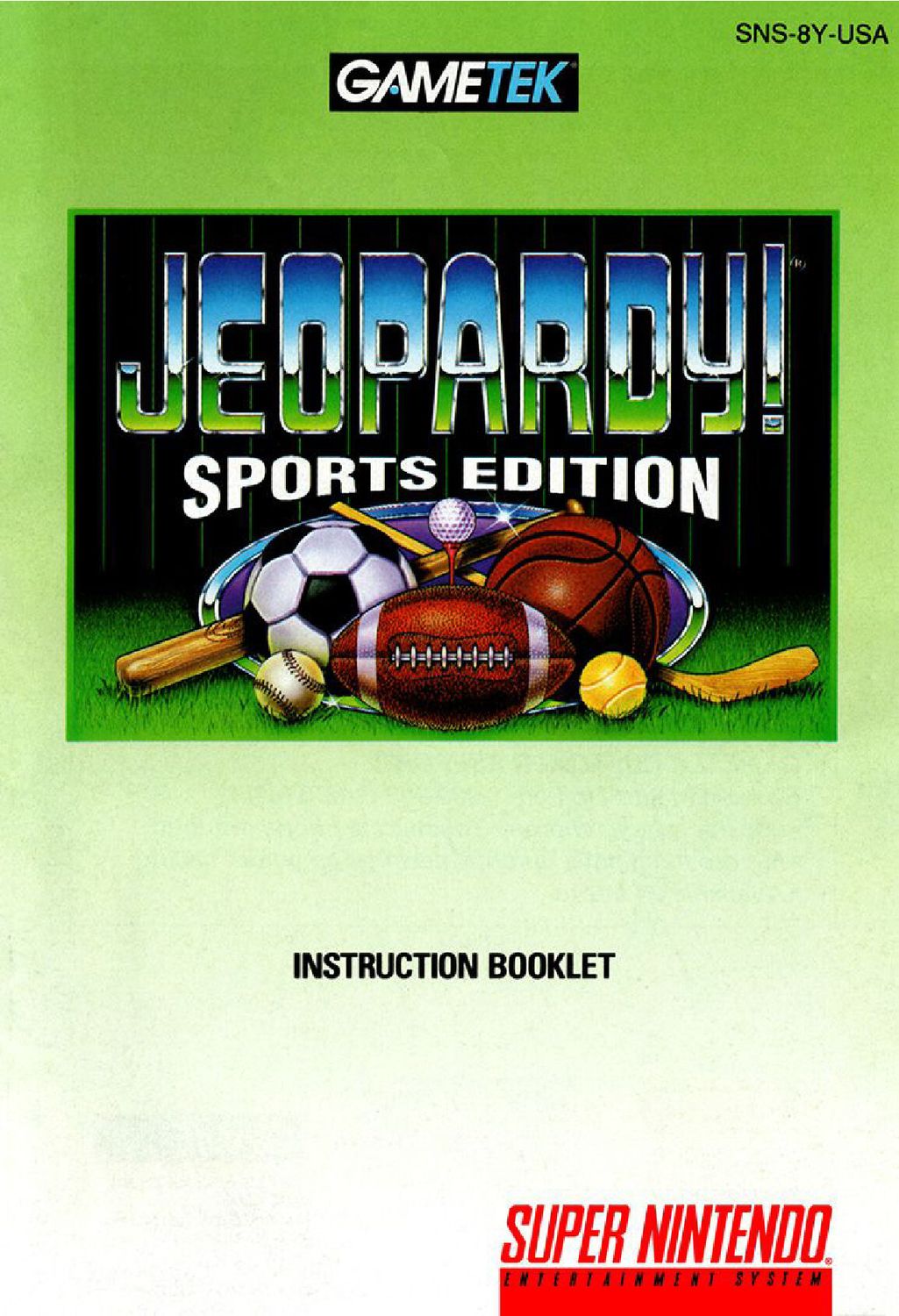 Jeopardy! - Sports Edition Reproduction Manual