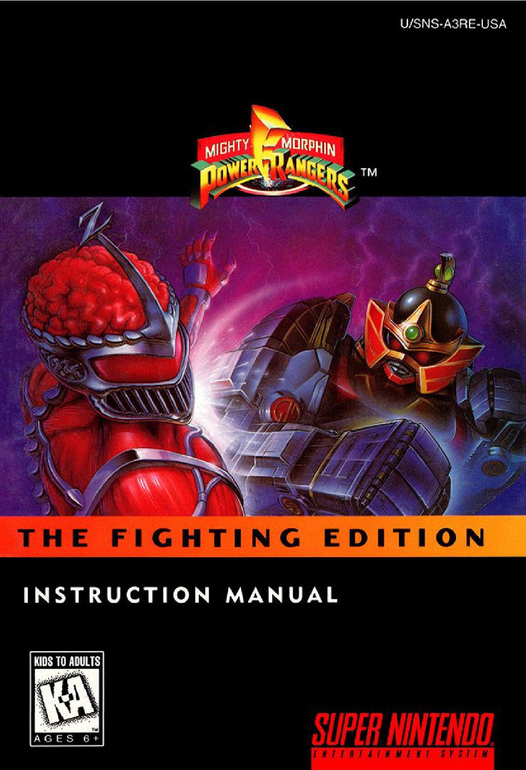 Mighty Morphin Power Rangers - The Fighting Edition Reproduction Manual