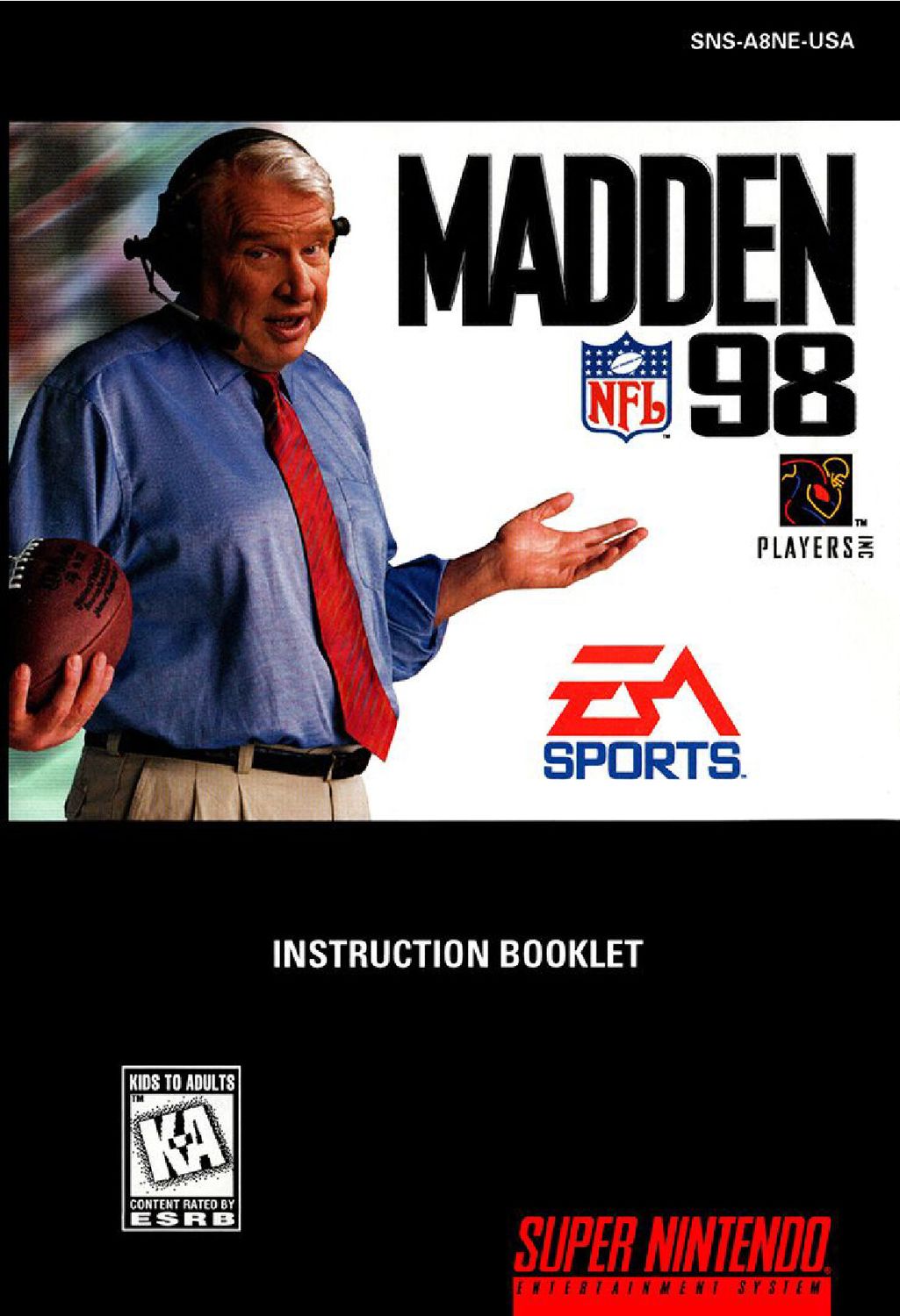 Madden NFL 98 Reproduction Manual