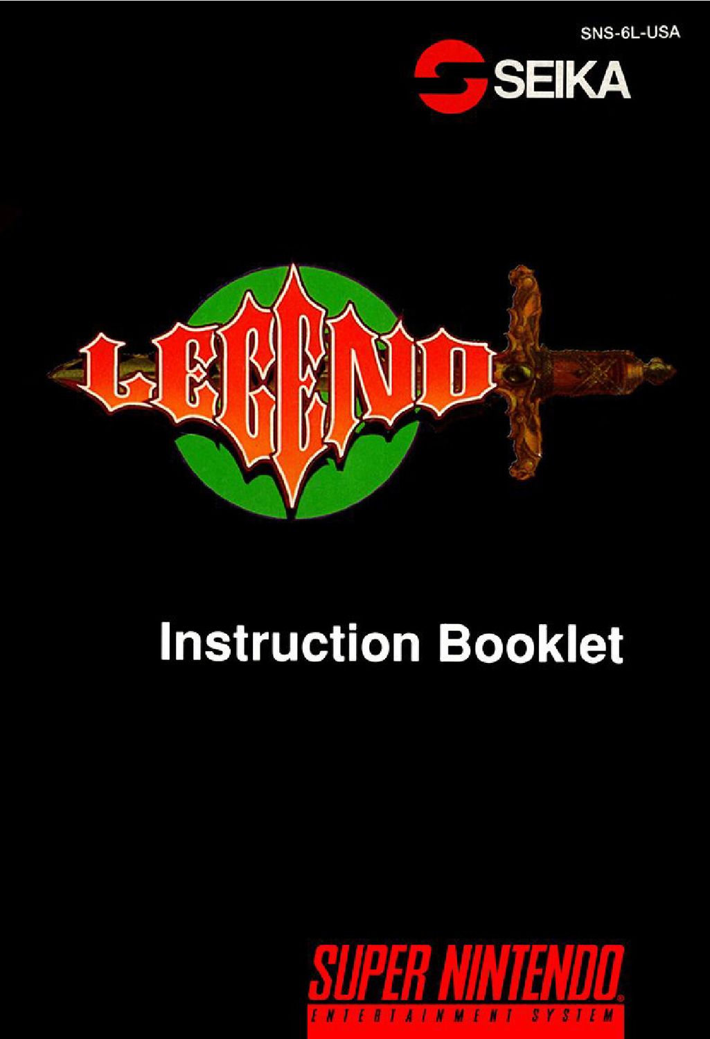 Legend Reproduction Manual