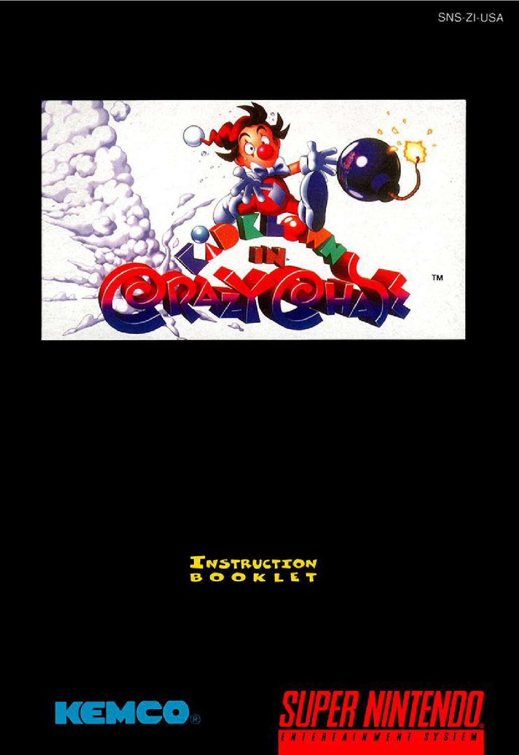 Kid Klown in Crazy Chase Reproduction Manual