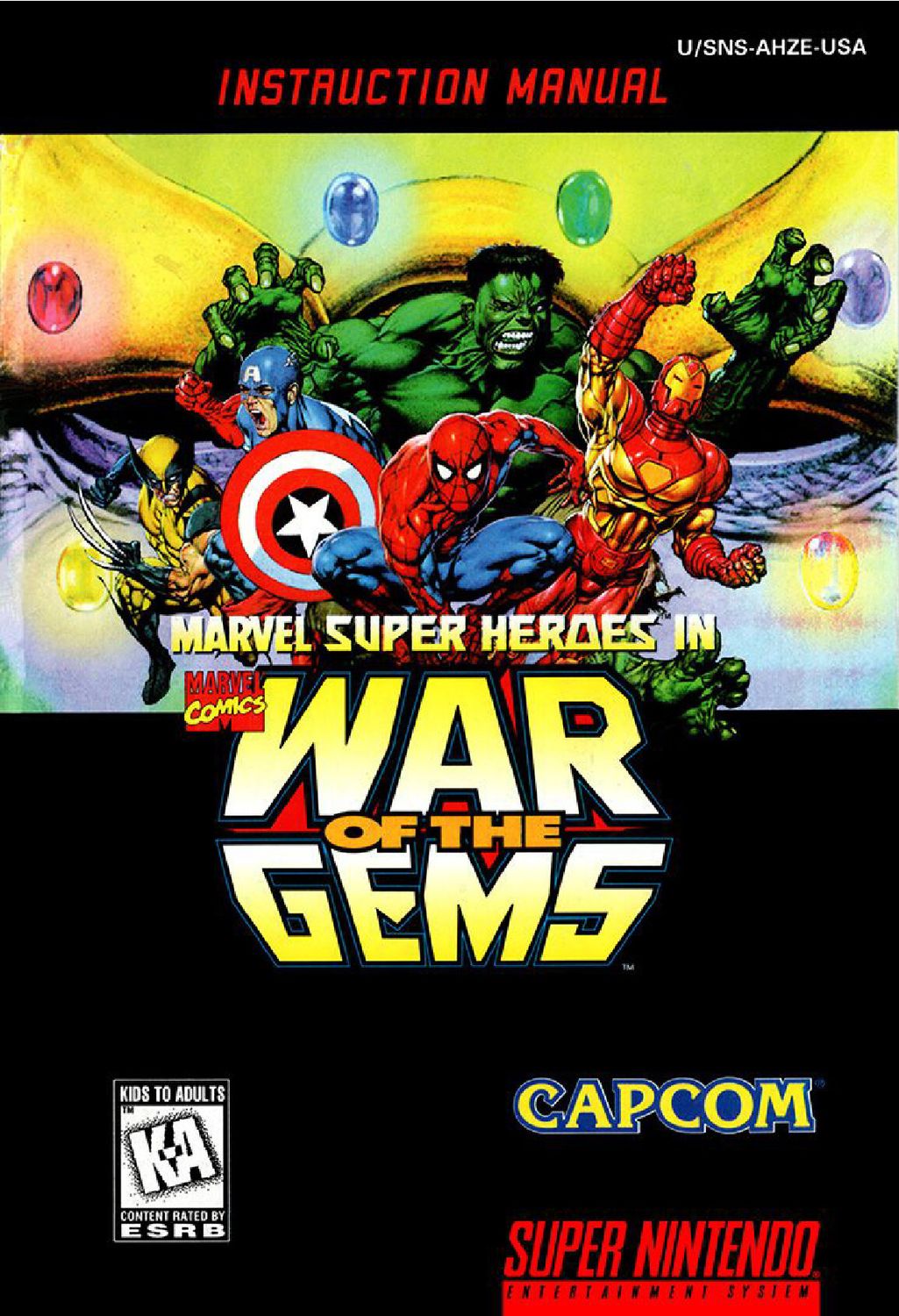 Marvel Super Heroes in War of the Gems Reproduction Manual