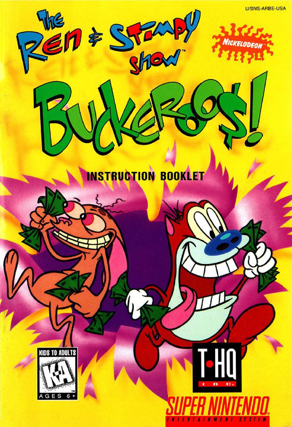 Ren &amp; Stimpy Show, The - Buckeroo$! Reproduction Manual