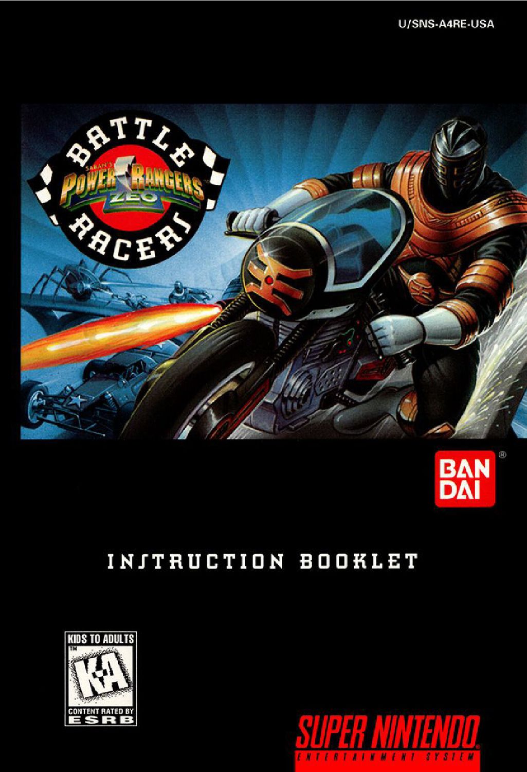Power Rangers Zeo - Battle Racers Reproduction Manual