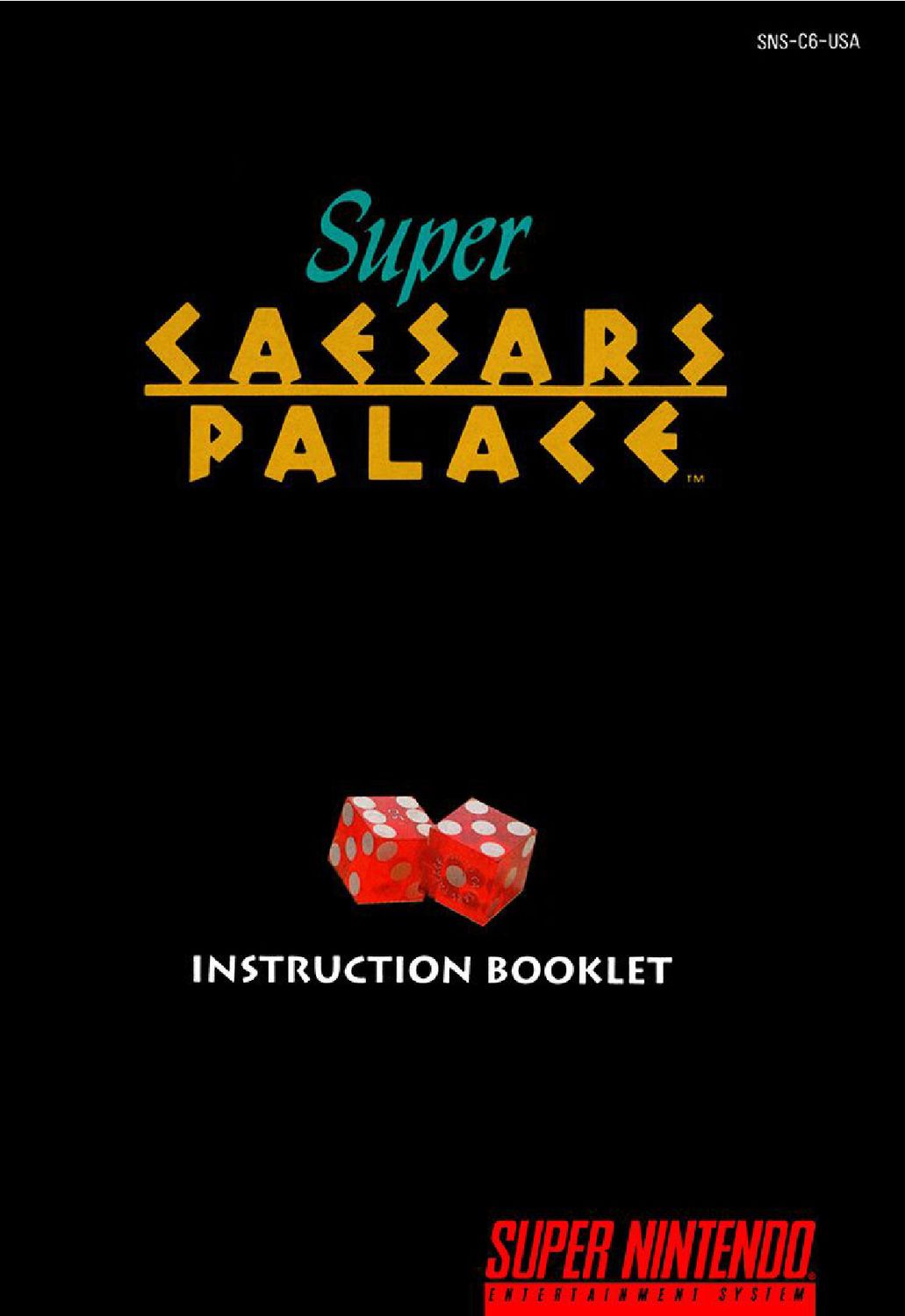 Super Caesars Palace Reproduction Manual