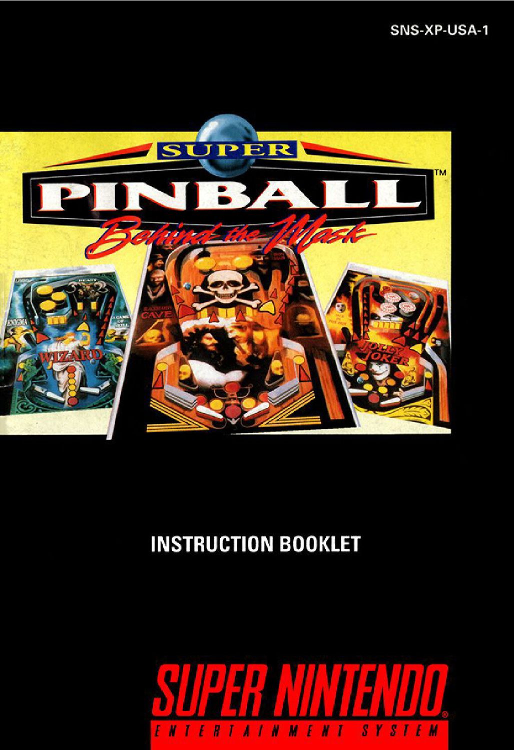 Super Pinball - Behind the Mask Reproduction Manual