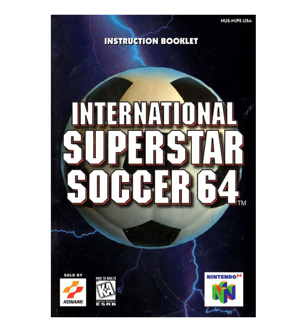 International Superstar Soccer 64 Reproduction Manual