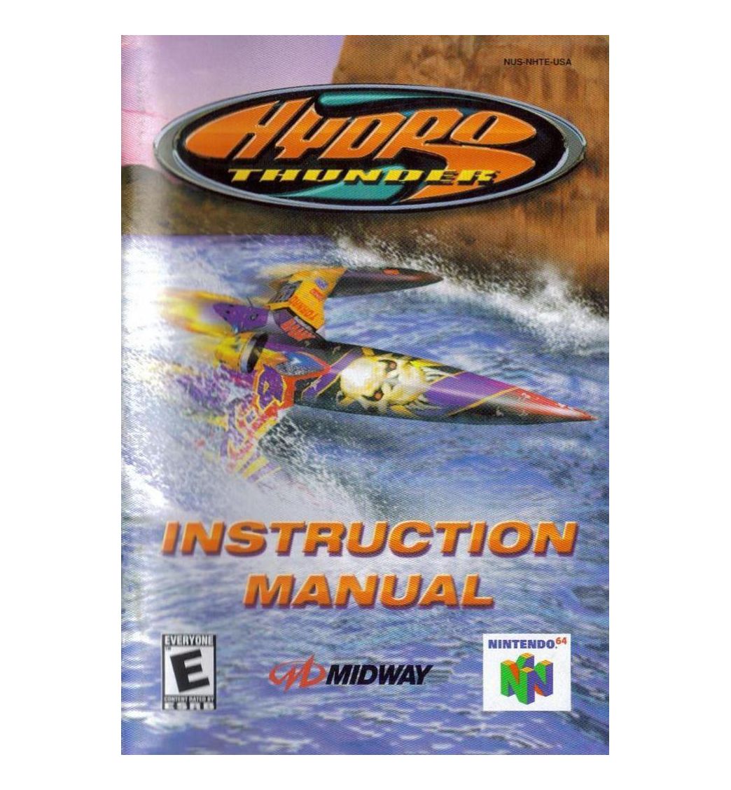 Hydro Thunder Reproduction Manual