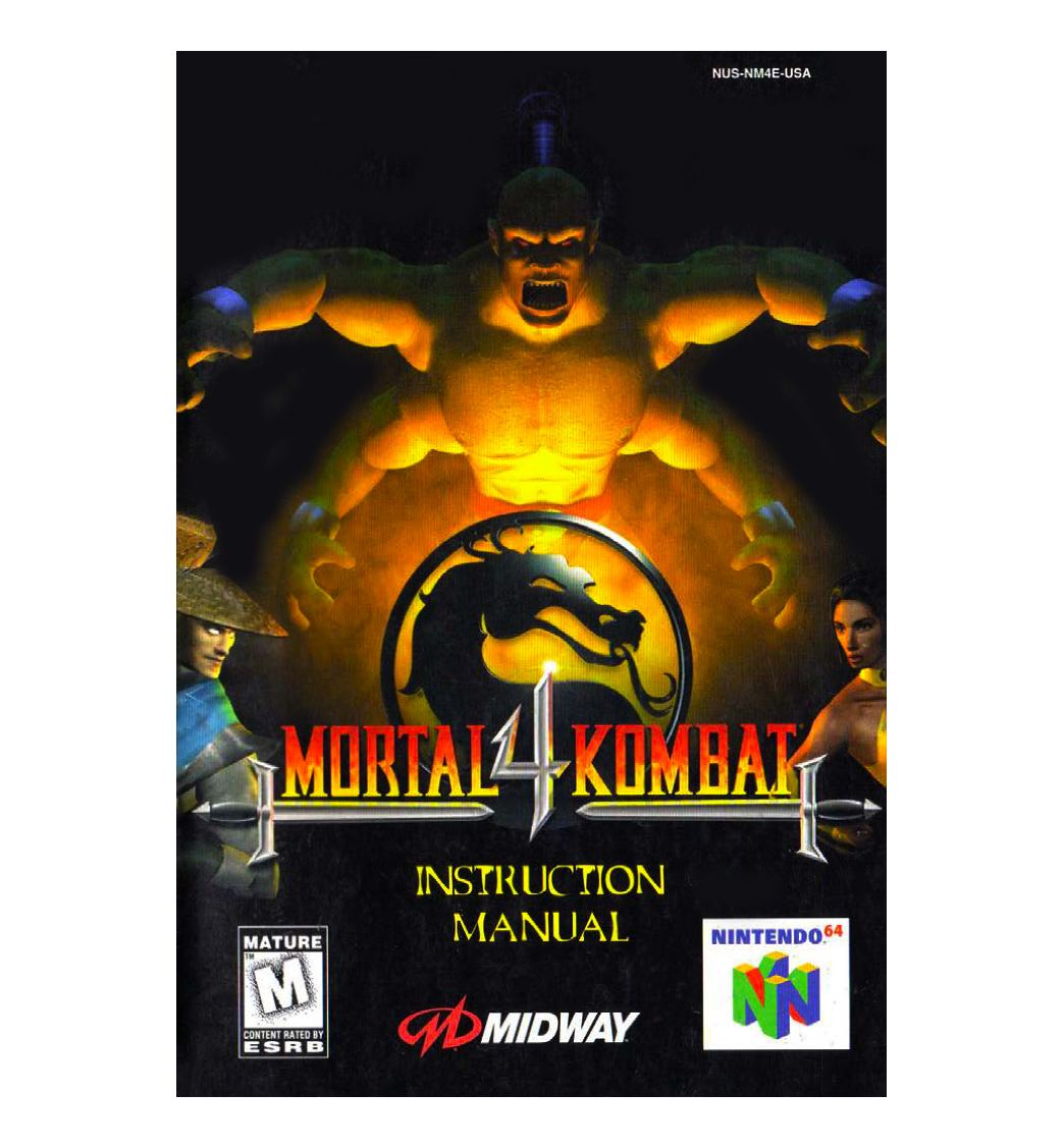 Mortal Kombat 4 Reproduction Manual
