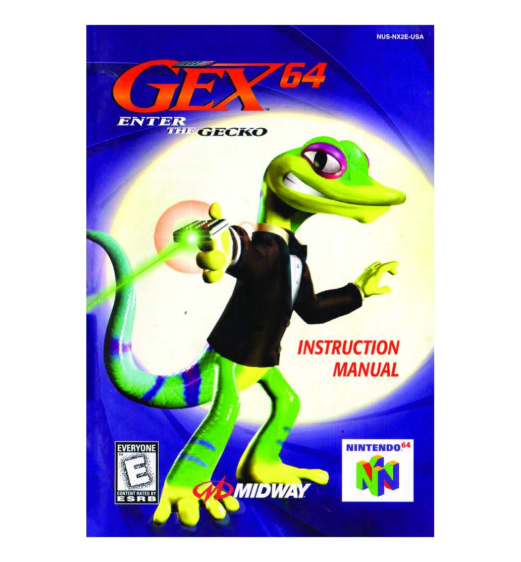 Gex 64 - Enter the Gecko Reproduction Manual