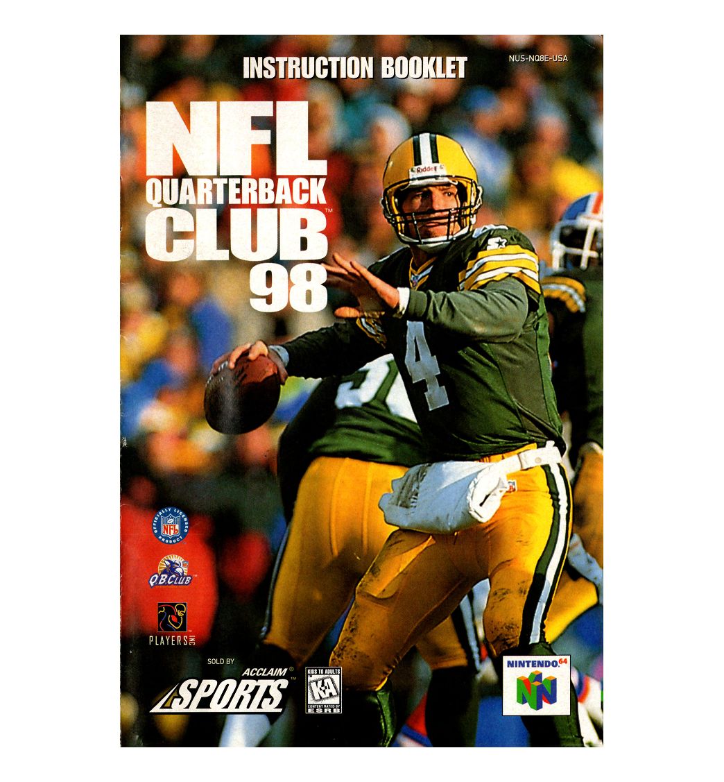 NFL Quarterback Club 98 Reproduction Manual