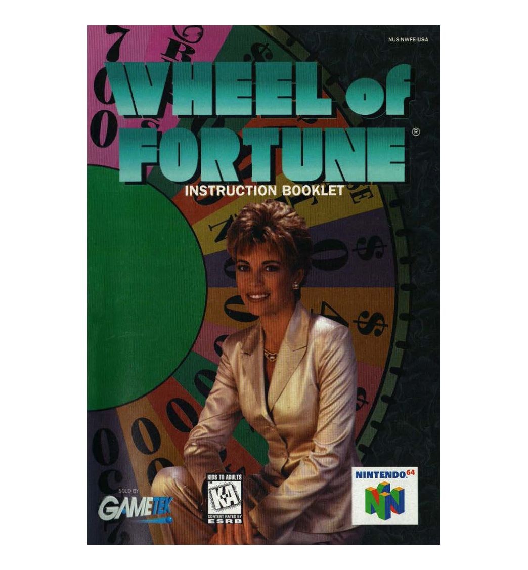 Wheel of Fortune Reproduction Manual