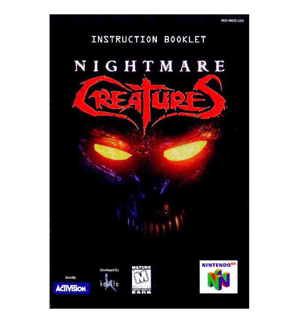 Nightmare Creatures Reproduction Manual