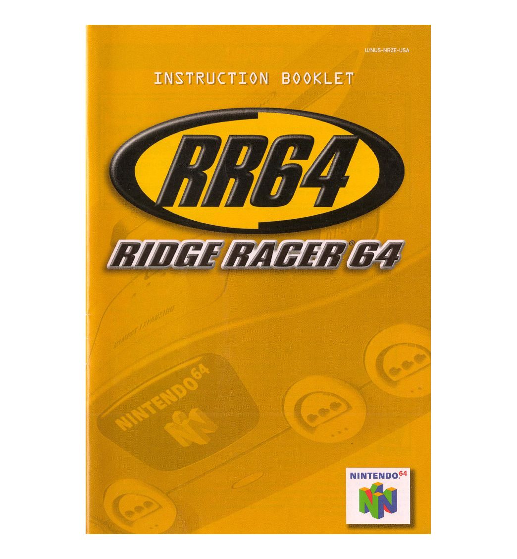 Ridge Racer 64 Reproduction Manual