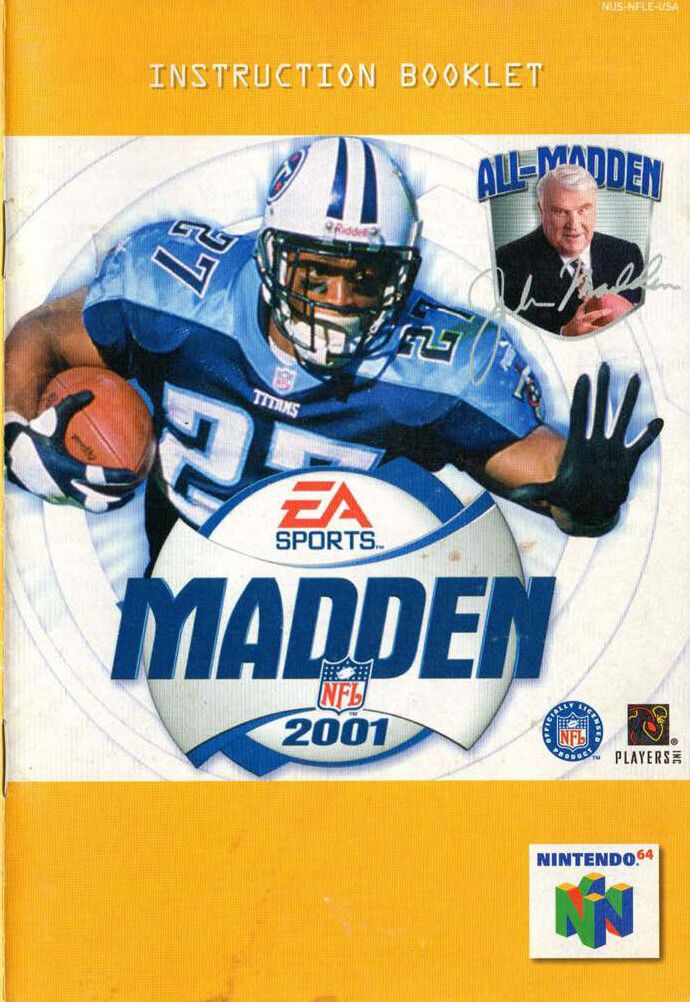 Madden NFL 2001 Reproduction Manual