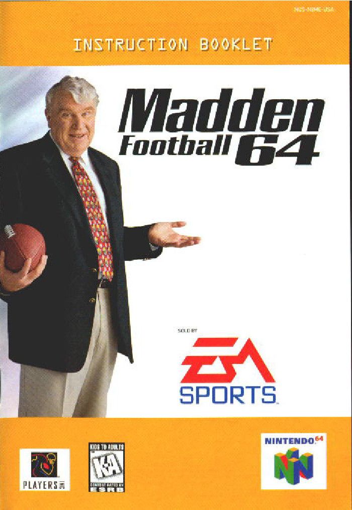 Madden Football 64 Reproduction Manual