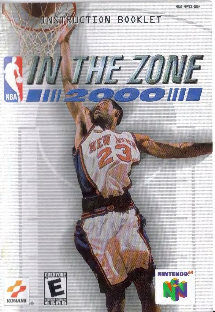 NBA In the Zone 2000 Reproduction Manual
