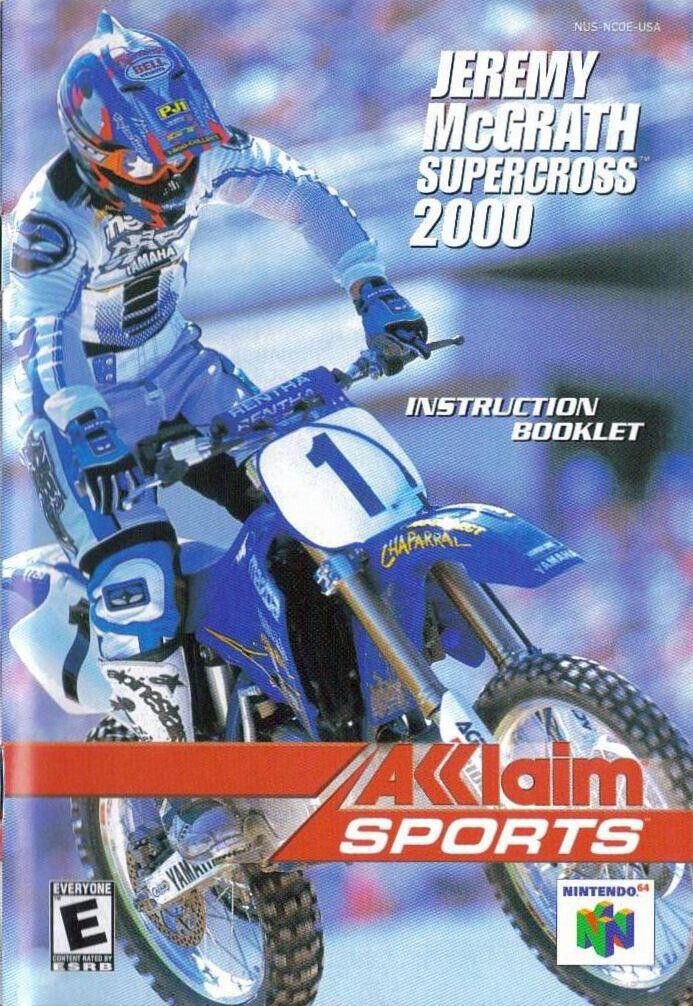 Jeremy McGrath Supercross 2000 Reproduction Manual