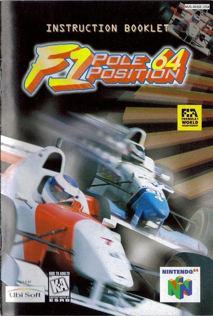 F-1 Pole Position 64 Reproduction Manual