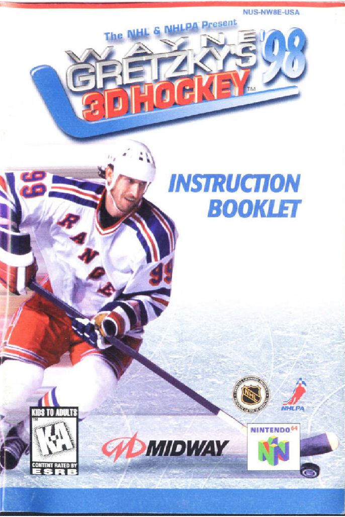 Wayne Gretzky's 3D Hockey '98 Reproduction Manual