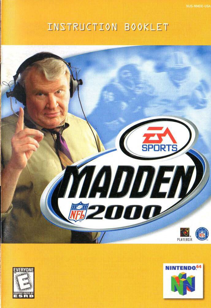 Madden NFL 2000 Reproduction Manual