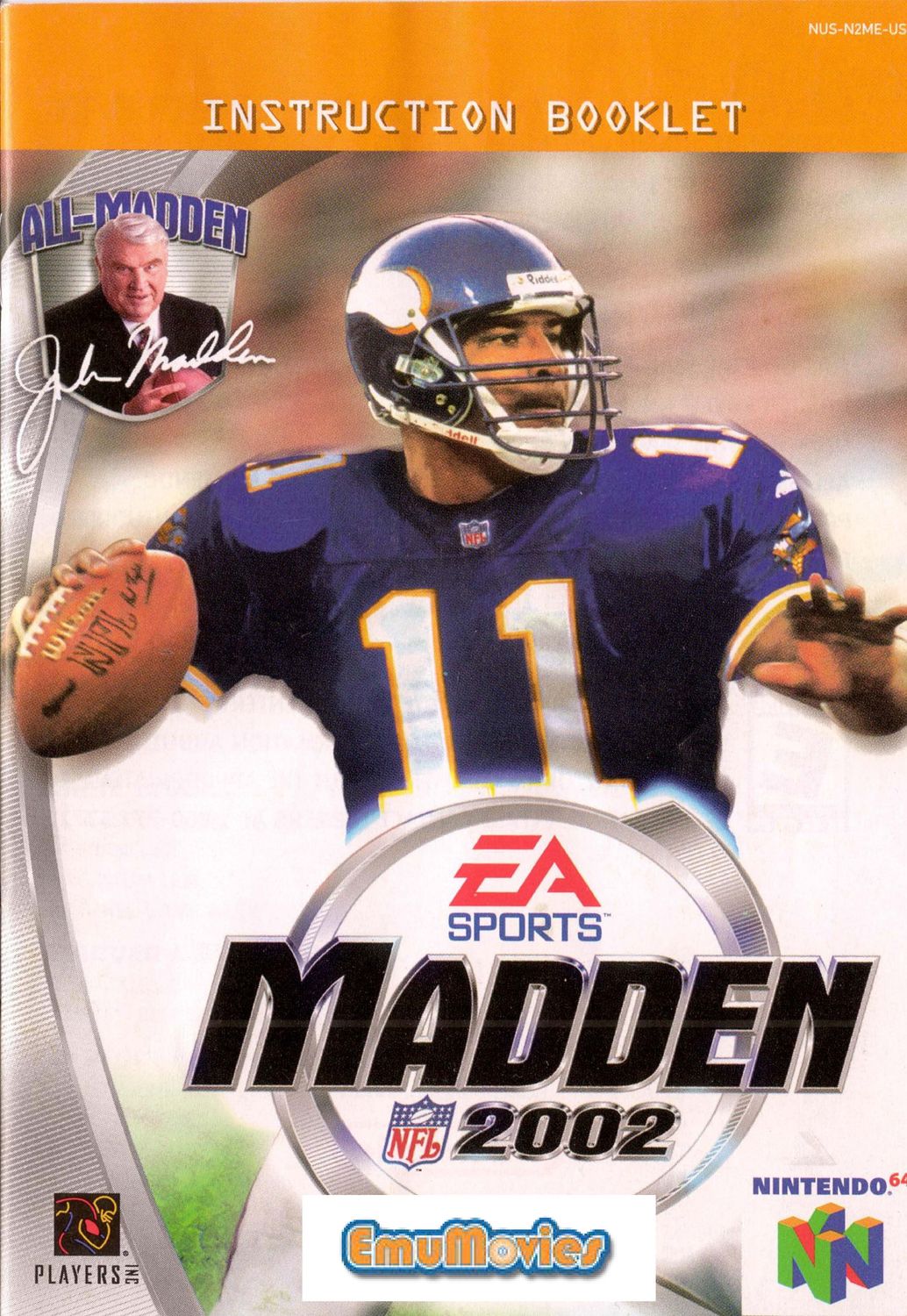Madden NFL 2002 Reproduction Manual