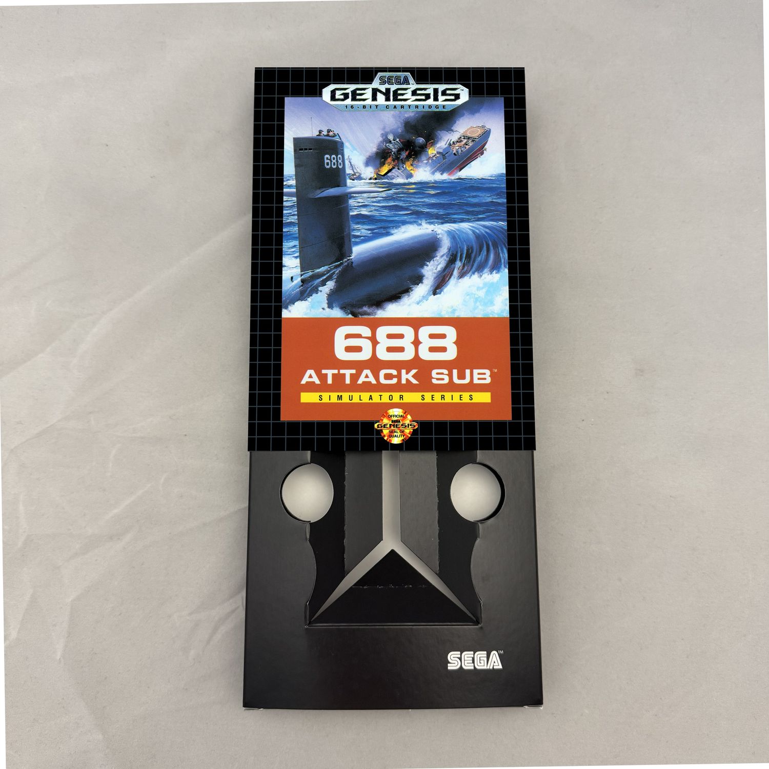 688 Attack Sub | NTSC | Sega Genesis | Genesis | En | Reproduction Box and Inner Tray
