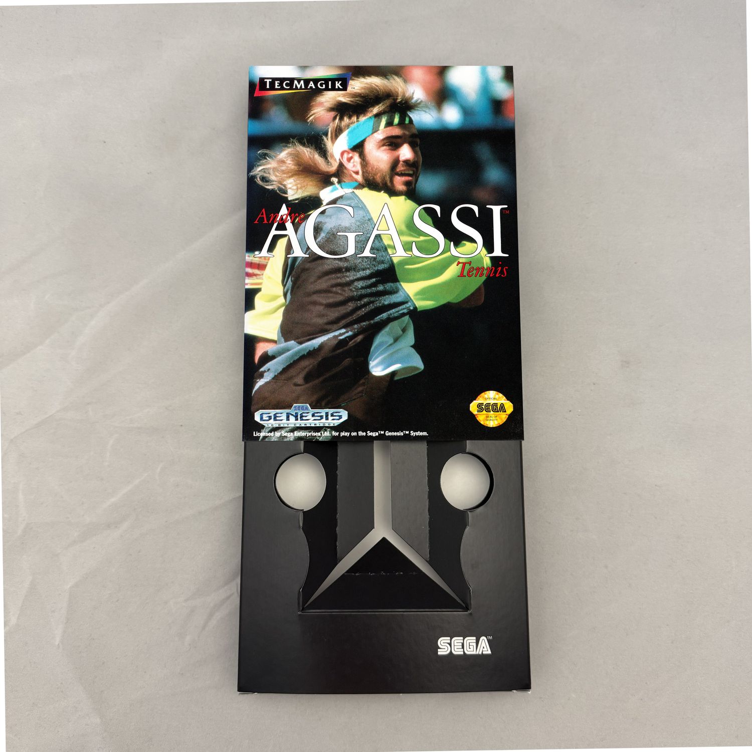 Andre Agassi Tennis | NTSC | Sega Genesis | Genesis | En | Reproduction Box and Inner Tray