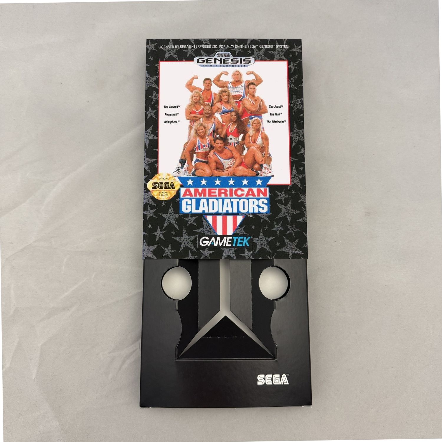 American Gladiators | NTSC | Sega Genesis | Genesis | En | Reproduction Box and Inner Tray