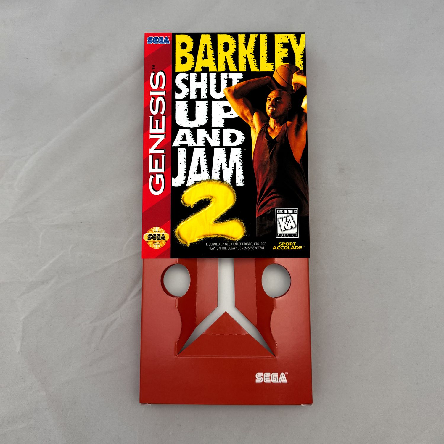 Barkley Shut Up and Jam! 2 | NTSC | Sega Genesis | Genesis | En | Reproduction Box and Inner Tray