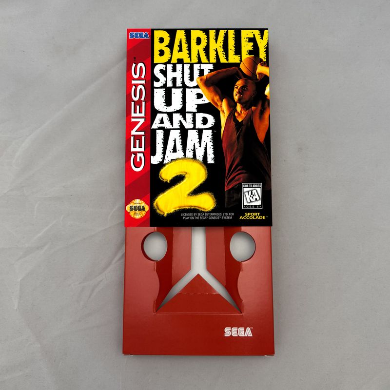 Barkley Shut Up and Jam! 2 | NTSC | Sega Genesis | Genesis | En | Reproduction Box and Inner Tray