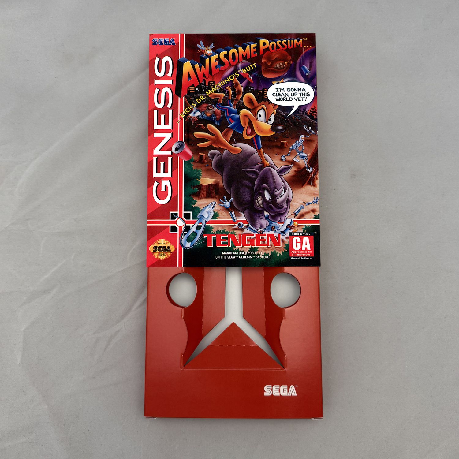 Awesome Possum... Kicks Dr. Machino's Butt | NTSC | Sega Genesis | Genesis | En | Reproduction Box and Inner Tray